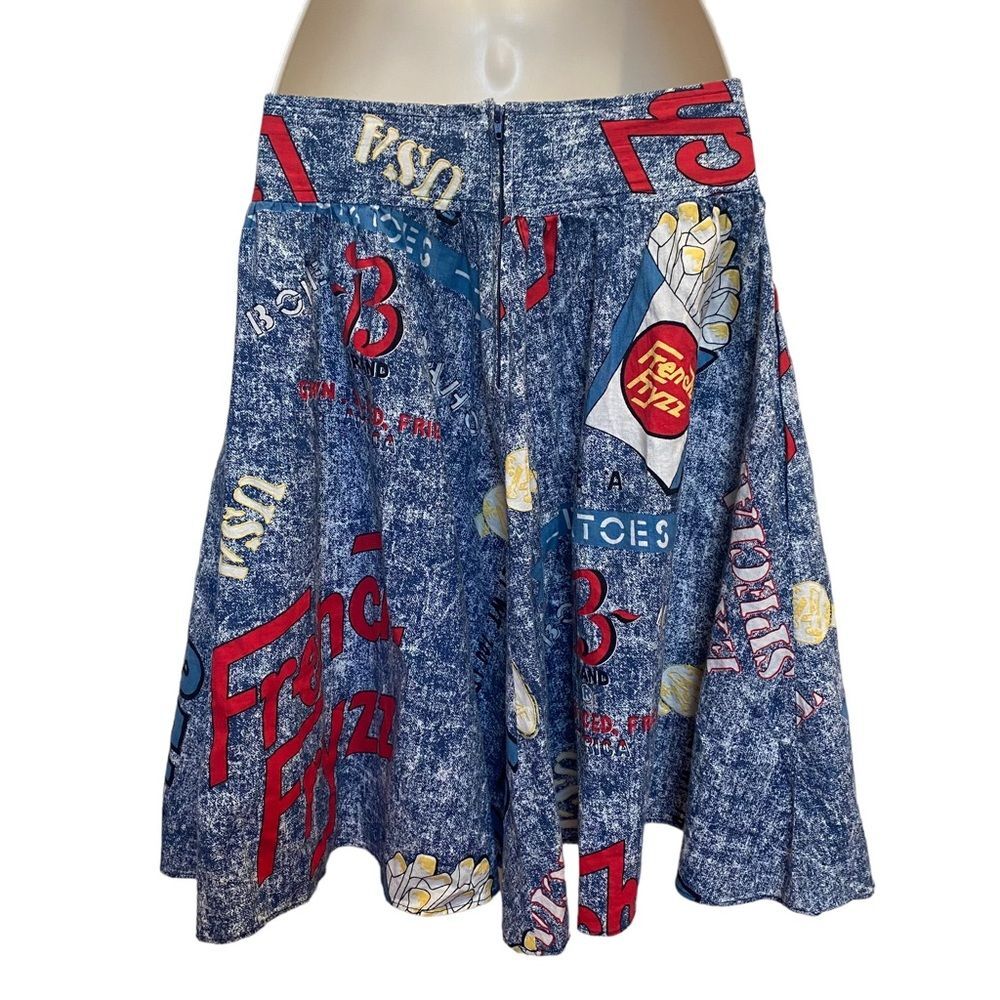 Idaho Potatoes Pop Art French Fries Skater Circle Skirt Quirky Unique - Picture 3 of 15
